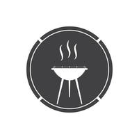 ilustración de vector de icono de barbacoa