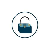 Woman bag icon vector background