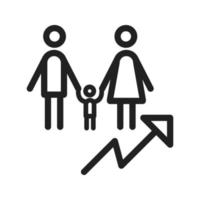 Population Growth Line Icon vector