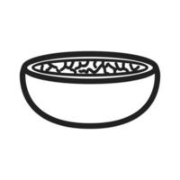 Bread Soup Line Icon vector