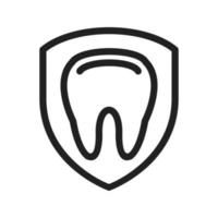 Teeth Protection Line Icon vector