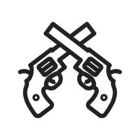 icono de dos pistolas vector