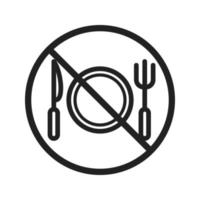 No Food Icon vector