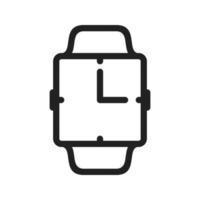 icono de línea de reloj analógico vector