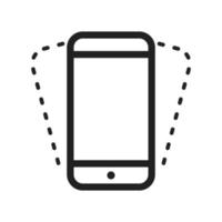 Smartphone Shake Line Icon vector