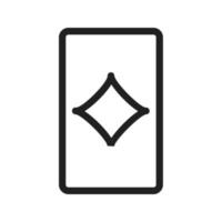 Diamonds Card Line Icon vector