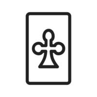 Clubs Card Line Icon vector