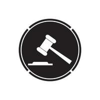 Hammer of a judge icon vector