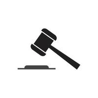 Hammer of a judge icon vector