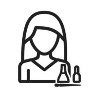 Woman Beauty Line Icon vector