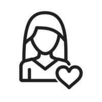 Woman Emotions Line Icon vector