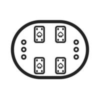 Cards Table Line Icon vector