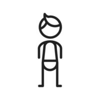 Boy Standing Icon vector