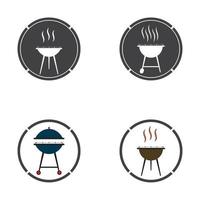 ilustración de vector de icono de barbacoa