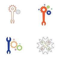 Gearwrench vector icon background template