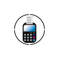 Credit card machine. ATM for money. Payment terminal illustration vector