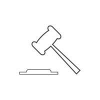 Hammer of a judge icon vector