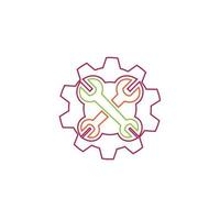 Gearwrench vector icon background template