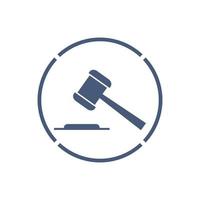 Hammer of a judge icon vector