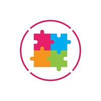 Puzzle vector icon illustration background