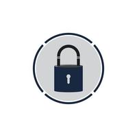 Flat lock icon vector background