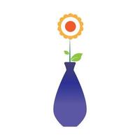 Flower vase vector icon