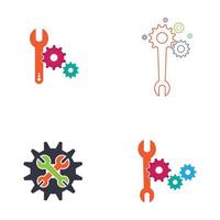 Gearwrench vector icon background template