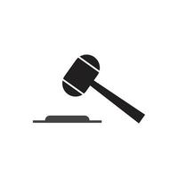 Hammer of a judge icon vector