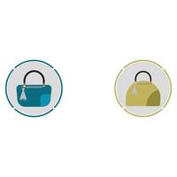 Woman bag icon vector background