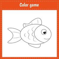 dibujo para colorear de un pez vector