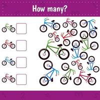 How many bicycles are there. vector