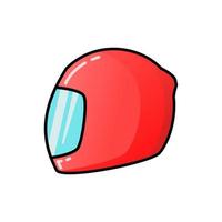 color illustration of helmet on isolated background vector