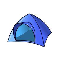 simple illustration of a tent on an isolated background vector