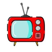 color illustration of television on isolated background vector