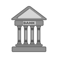 simple color illustration of a bank on an isolated background vector