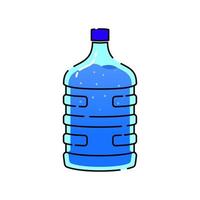 simple color illustration with gallon shape vector