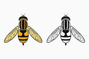 icono de abeja. icono de animales para logotipos, iconos, símbolos, mascotas y emblemas. amarillo y negro vector