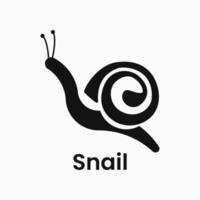 snail vector illustration. black and white. good for logos, icons, and symbols