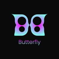 Butterfly Logo Concept. Gradient, Modern, Simple and Elegant Logotype vector