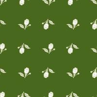Seamless pattern engraved lemon on branch with leaves. Vintage background lime growing on twig in hand drawn style. vector