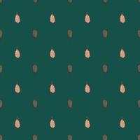 Leaves oak engraved seamless pattern. Vintage background botanical with forest foliage in hand drawn style. vector