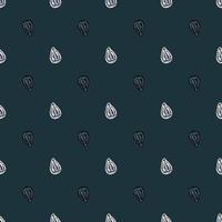 Seamless pattern engraved seeds. Vintage background plants kernels in hand drawn style. Botanical sketch. vector