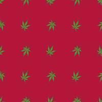 Leaves cannabis engraved seamless pattern. Retro background botanical with leaf marijuana in hand drawn style. vector