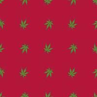 Leaves cannabis engraved seamless pattern. Retro background botanical with leaf marijuana in hand drawn style. vector