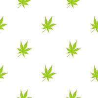 Leaves cannabis engraved seamless pattern. Retro background botanical with leaf marijuana in hand drawn style. vector
