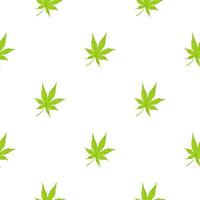 Leaves cannabis engraved seamless pattern. Retro background botanical with leaf marijuana in hand drawn style. vector