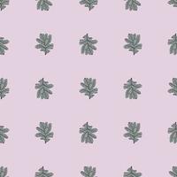 Leaves oak engraved seamless pattern. Retro background botanical with forest foliage in hand drawn style. vector