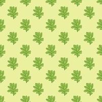 Leaves oak engraved seamless pattern. Retro background botanical with forest foliage in hand drawn style. vector