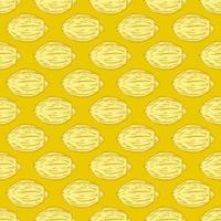 Seamless pattern engraved lemons. Vintage background citrus fruit in hand drawn style. Whole lemon or lime sketch. vector
