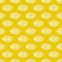 Seamless pattern engraved lemons. Vintage background citrus fruit in hand drawn style. Whole lemon or lime sketch. vector